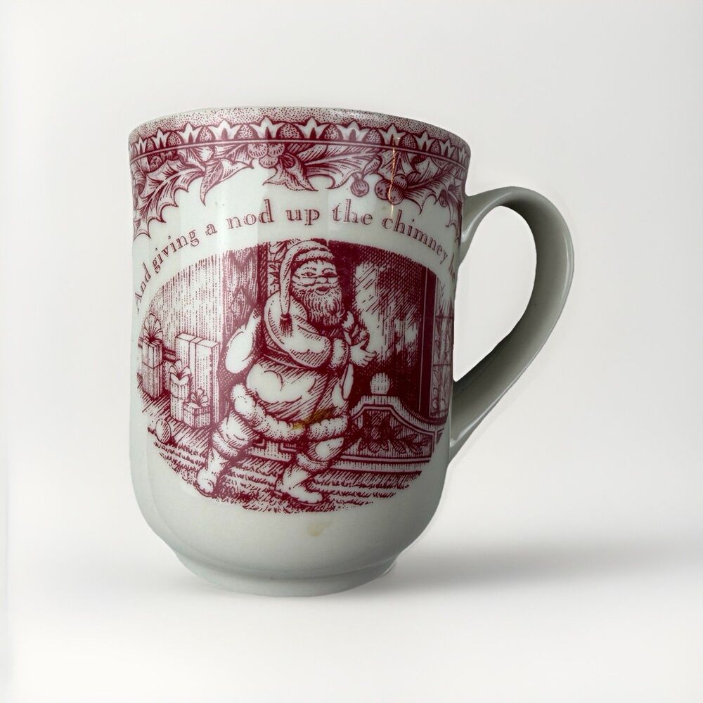 Vintage Johnson Brothers‎ Twas the Night Santa Claus Christmas Mug